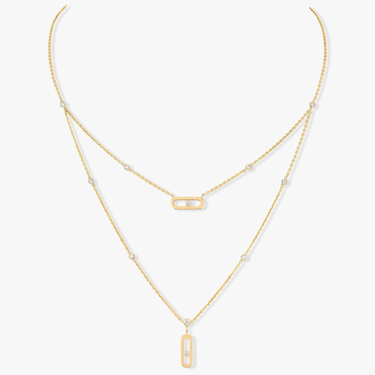 Messika Move Uno 2 Row Cubic Zirconia Necklace