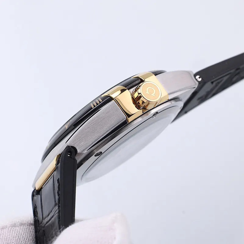 Omega Burgundy Leather Watch