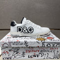 Dolce & Gabbana White Logo Low-Top Sneakers — hero