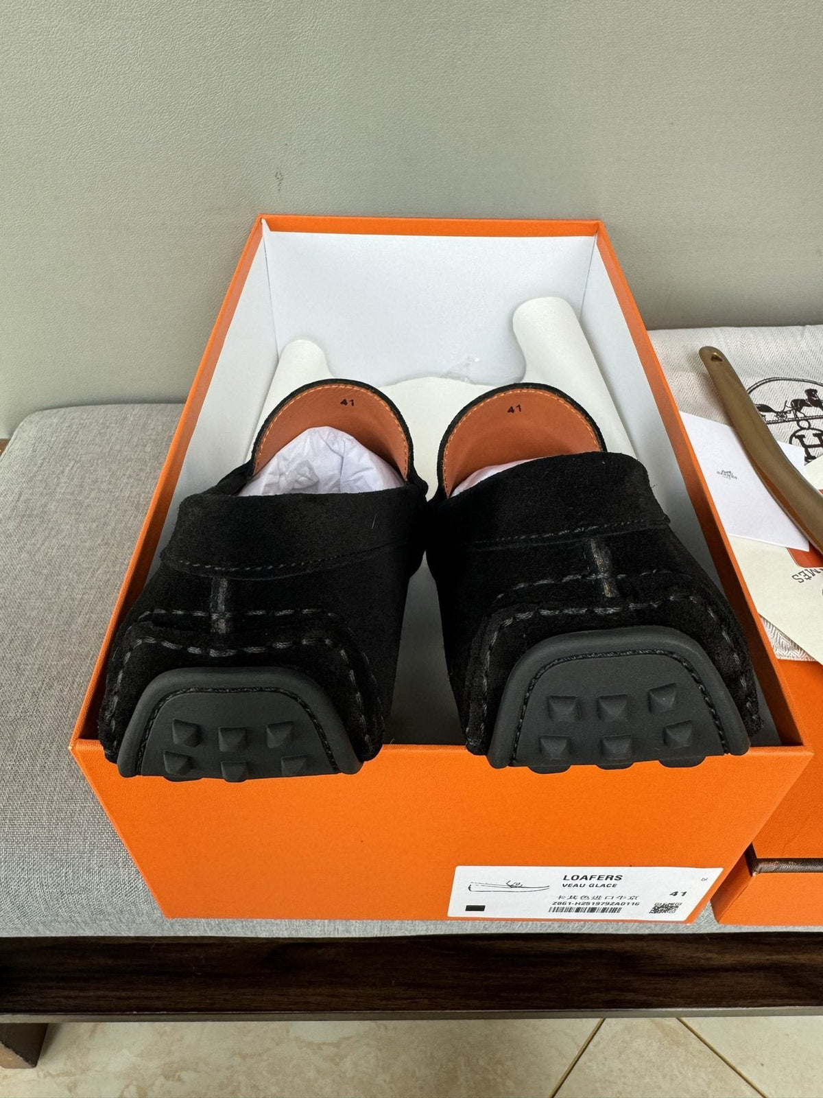 Hermès Men's Driving Loafers — back